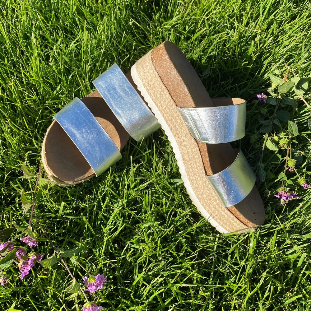 Silver Metallic Platforms